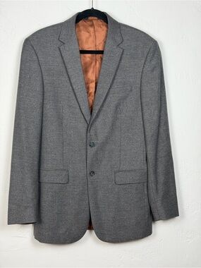 Joseph by Jos A Bank Gray Two-Button Slim Fit Blazer with Copper Lining 38L